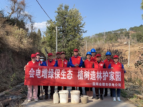 國網(wǎng)會理市供電公司開展“會電增綠保生態(tài) 植樹造林護家園”活動