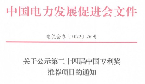 中國電力發(fā)展促進會2022年度科學技術(shù)獎擬授獎